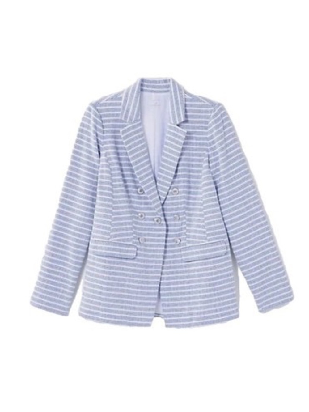 J.Jill Modern Spectator Cotton Blend 5 Button Long Sleeve Faux Pockets Blazer